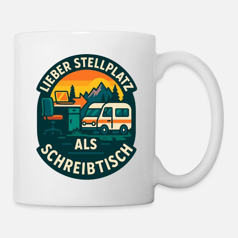Plutôt une place de parking qu’un bureau | Vanlife - Mug blanc - blanc
