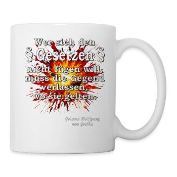 Ceux qui ne veulent pas se conformer aux lois - Mug blanc - blanc - Droite