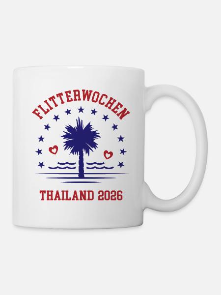 Flitterwochen Thailand 2026 Hochzeitsreise - Tasse - Weiß