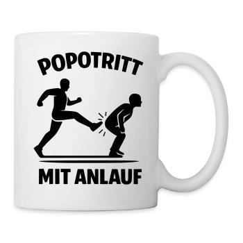 popotritt mit anlauf - Tasse - Weiß - Rechts