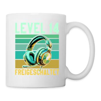 10. Geburtstag Junge Mädchen Teenager Level 10 - Tasse - Weiß - Rechts