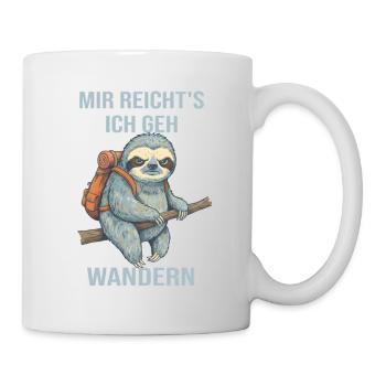 Wandering Sloth – I've had enough, I'm going hiking - Mug - white - Right