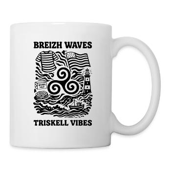 Bretagne Triskell vages Design Breton Marin - Tasse - Weiß - Rechts