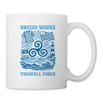 Bretagne Triskell vages Design Breton Marin - Tasse - Weiß - Rechts