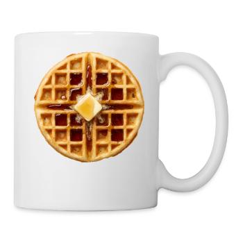 Costume gaufre Petit-déjeuner Halloween Gaufre simple - Mug blanc - blanc - Droite