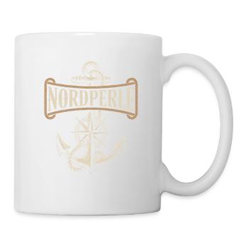 Nordperle Hamburg Nordsee Ostsee Norddeutsch Deern - Tasse - Weiß - Rechts