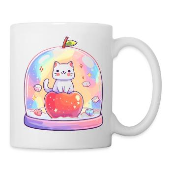 Pastel cat shine in a glass - Mug - white - Right