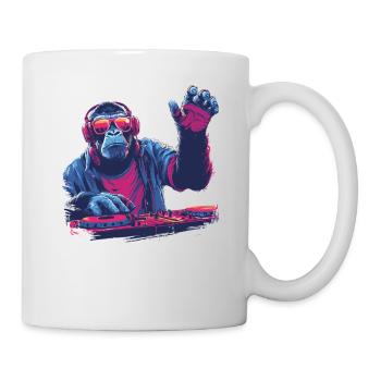 Cool DJ monkey - Mug - white - Right