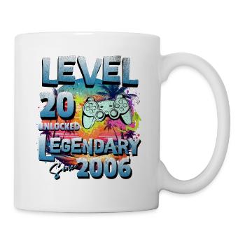 Level 20 years Unlocked since 2006 Birthday - Mug - white - Right