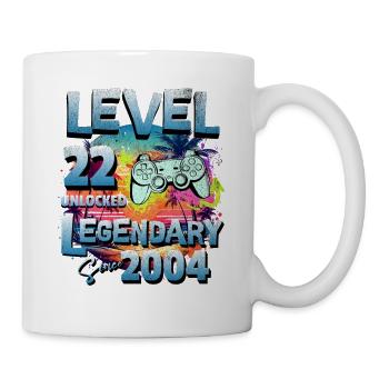 Niveau 22 ans Débloqués depuis 2004 Anniversaire - Mug blanc - blanc - Droite
