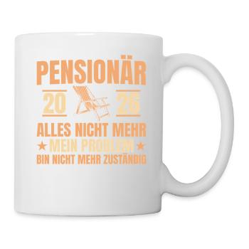 Pensionär 2026 Abschied Beamter Pension Geschenk - Tasse - Weiß - Rechts