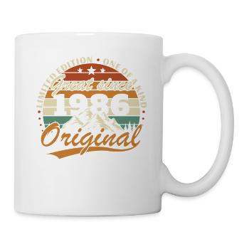 1986 Vintage Rétro Cadeau D'anniversaire - Mug blanc - blanc - Droite