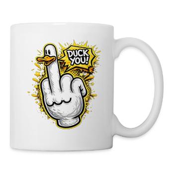 Duck You Style Comic Majeur Duck - Mug blanc - blanc - Droite