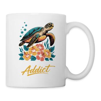 Sea Turtle Ocean Addict Design - Mug blanc - blanc - Droite