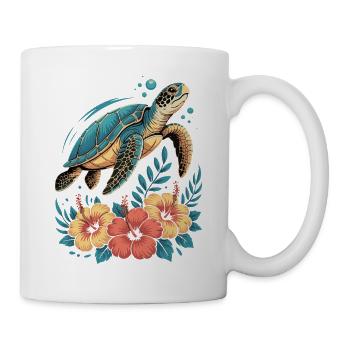 Sea Turtle Ocean Addict Design - Mug blanc - blanc - Droite