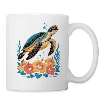 Sea Turtle Ocean Addict Design - Mug blanc - blanc - Droite