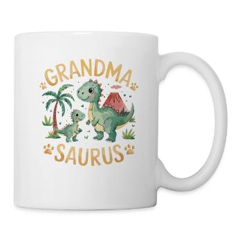 Grandma Saurus Dino Granny Dinosaur Motif for - Mug - white - Right