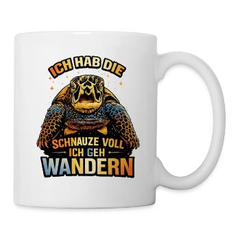 Ich hab die Schnauze voll Schildkröten Wandern - Tasse - Weiß - Rechts