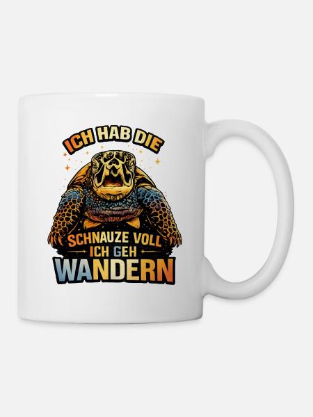 Ich hab die Schnauze voll Schildkröten Wandern - Tasse - Weiß