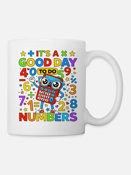 Lebendiger Zahlenrechner - Tasse - Weiß