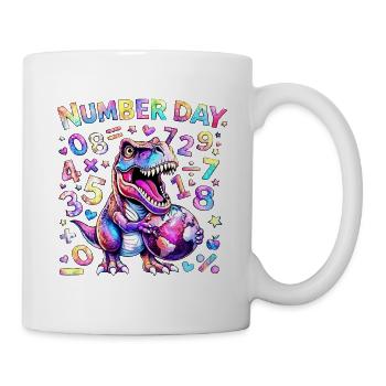 Dino Number Day Rainbow - Mug - white - Right