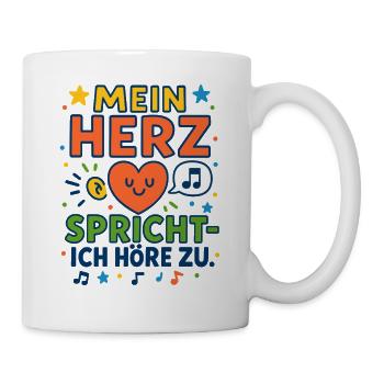 My heart speaks – I listen - Mug - white - Right
