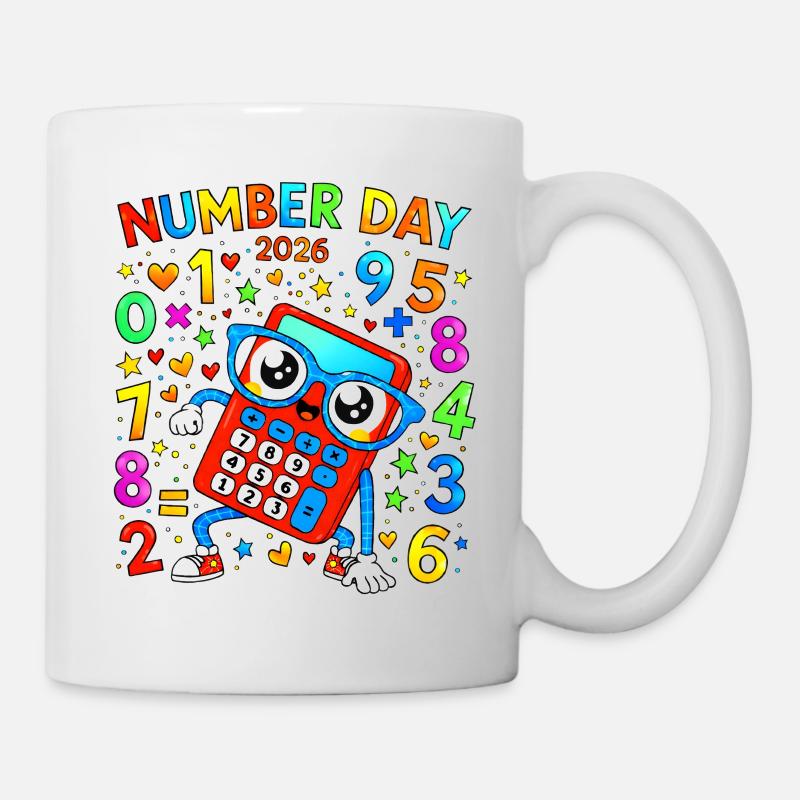Number Day 2026 Calculator Fun - Mug - white