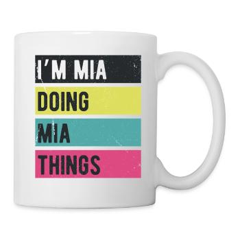 I’m Mia Doing Mia Things Retro Colors - Mug - white - Right
