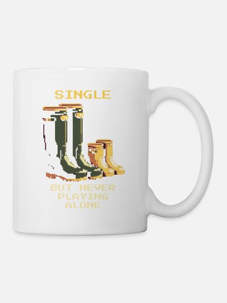 Single, aber nie allein | Alleinerziehend - Tasse - Weiß