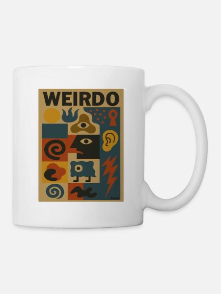 Weirdo Kaleidoskop Muster - Tasse - Weiß
