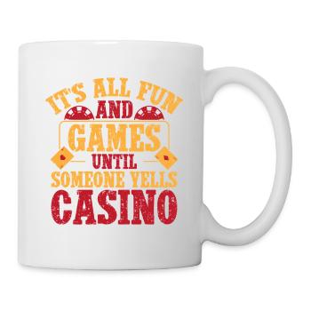 Gambling Fan Fun & Games Until Yells Casino - Mug - white - Right