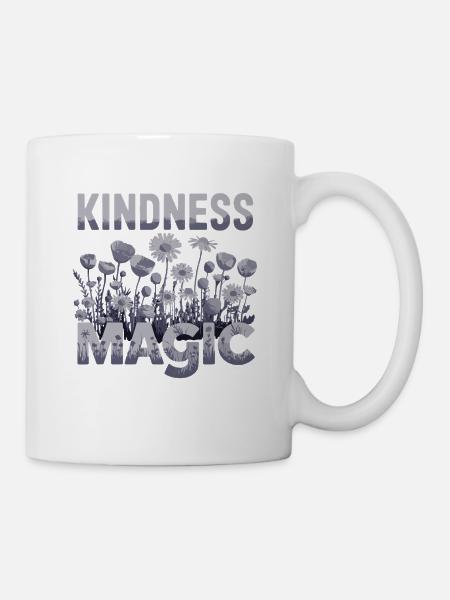 Kindness Magic Blumenwiese Freundlichkeit - Tasse - Weiß
