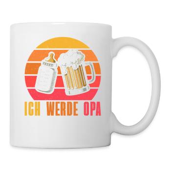 Ich Werde Opa Baby Großvater Pops Großeltern - Tasse - Weiß - Rechts