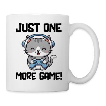 Just one more Game cute kitten Gamer Cat Gaming - Mug - white - Right