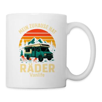 Mein Zuhause hat Räder | Vanlife Camper - Tasse - Weiß - Rechts