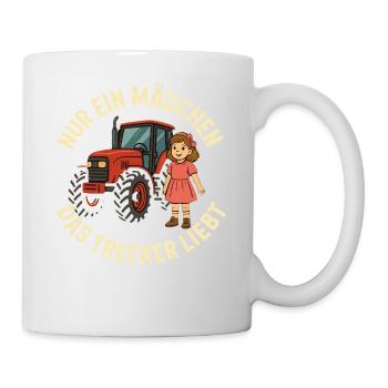 Juste une fille qui adore les tracteurs - Mug blanc - blanc - Droite