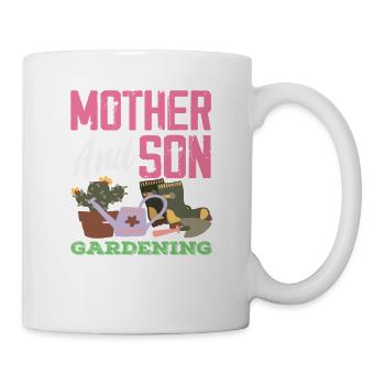 Mother Son Gardening Garden Plant Lover - Mug - white - Right