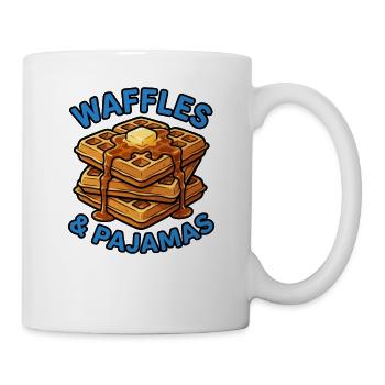 Waffeln und Pyjamas lieben Frühstückswaffeln - Tasse - Weiß - Rechts