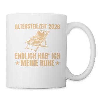 Partial retirement 2026 Finally I have my peace - Mug - white - Right