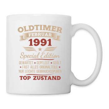 35e anniversaire Homme Millésime 1991 Février 1991 - Mug blanc - blanc - Droite