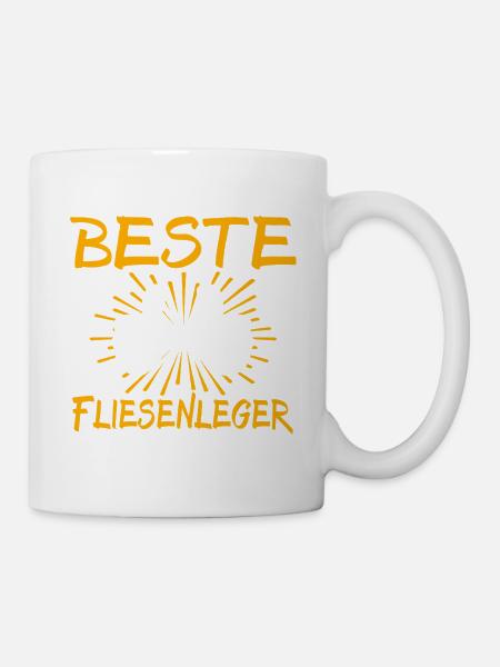 Fliesenleger Geschenkidee - Tasse - Weiß