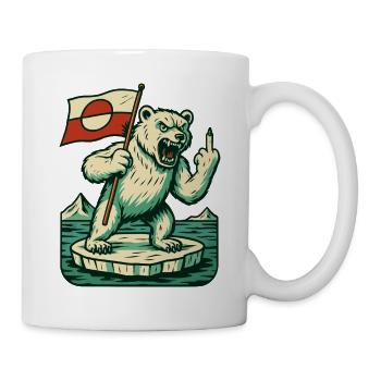 Hands Off Greenland Flag Arctic Polar Bear - Tasse - Weiß - Rechts