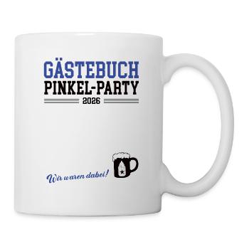 Babypinkeln Gästebuch Babyparty Babybier 2026 - Tasse - Weiß - Rechts