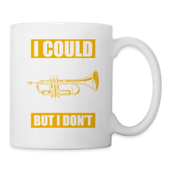 Joue très calmement trompettiste - Mug blanc - blanc - Droite