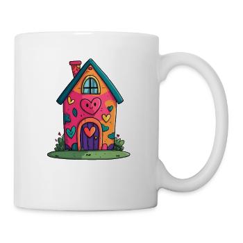 Herzhaus Farbtraum - Tasse - Weiß - Rechts