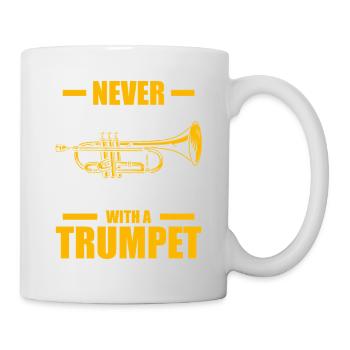 Un vieil homme avec un trompettiste - Mug blanc - blanc - Droite
