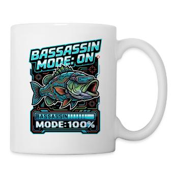 Bassassin Mode On Fishing Mode 100 Percent - Mug - white - Right