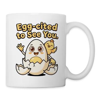 Œuf cité pour te voir drôle de poule œuf - Mug blanc - blanc - Droite
