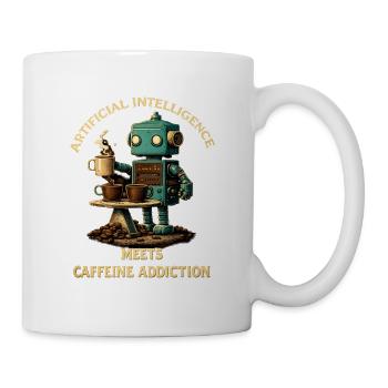 Coffee Robot – Artificial Intelligence Meets Koff - Mug - white - Right