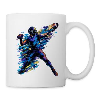 American Football Quarterback | Action Art - Mug - white - Right
